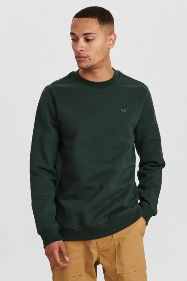 Mand Anerkjendt Akallen Crew Neck - Noos - Deep Forrest