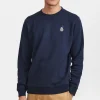 Mand Anerkjendt Akallen Embroidery Sweat - Cornet Blue