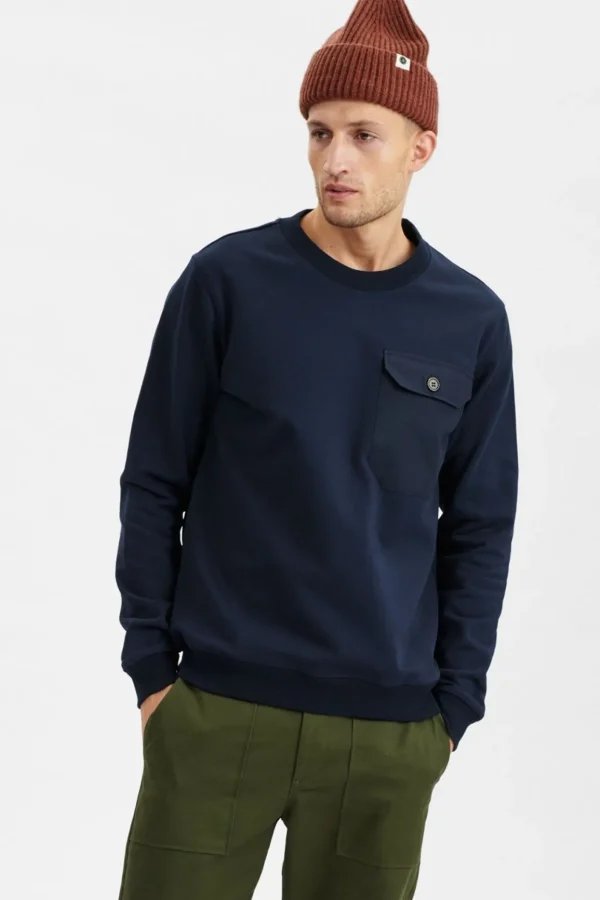 Mand Anerkjendt Akallen French Terry Crew Neck - Sky Captain