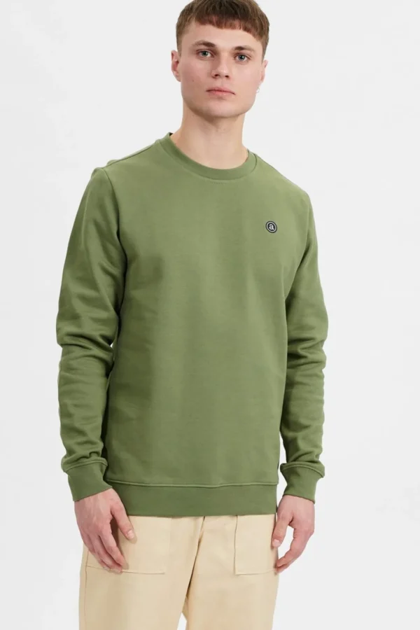 Mand Anerkjendt Akallen Noos Crewneck - Olivine