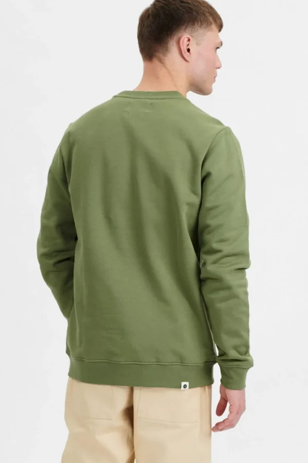 Mand Anerkjendt Akallen Noos Crewneck - Olivine