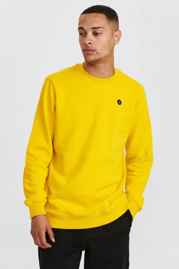 Mand Anerkjendt Akallen Organic Crew Neck - Noos - Sulphur