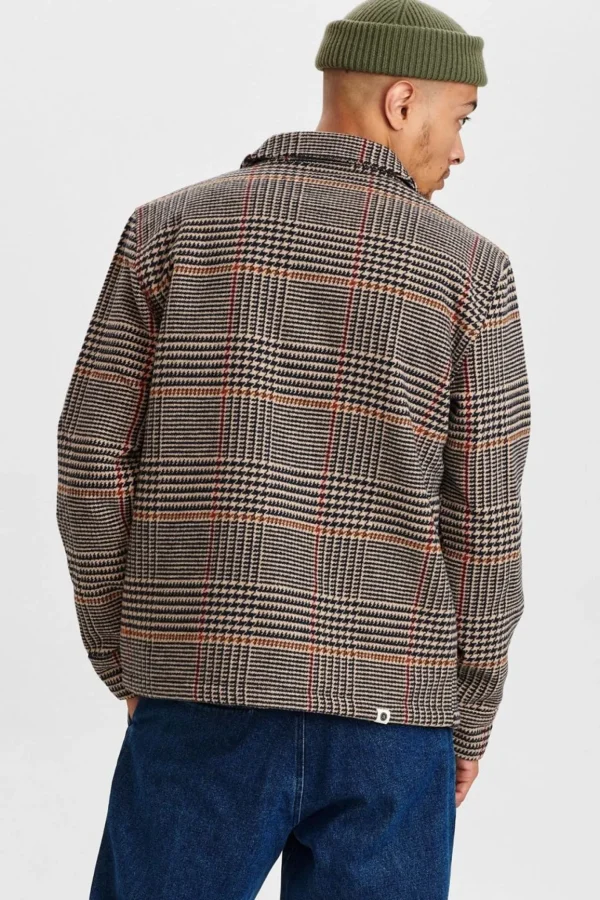 Mand Anerkjendt Akbastian Hound Tooth Check Jacket - Incense