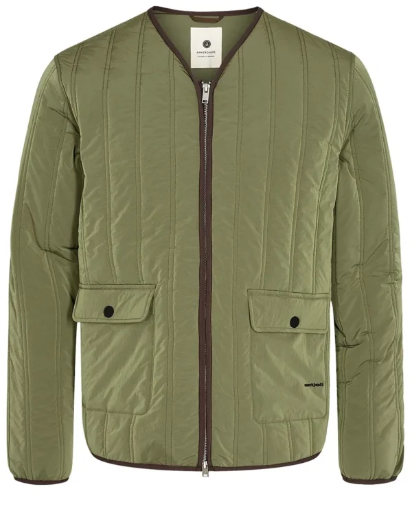 Mand Anerkjendt Akbastian Nylon Quilt Jacket - Olivine