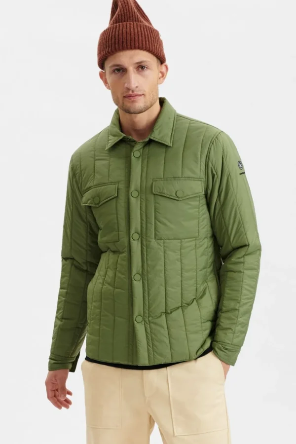 Mand Anerkjendt Akbastian Padded Jacket - Olivine