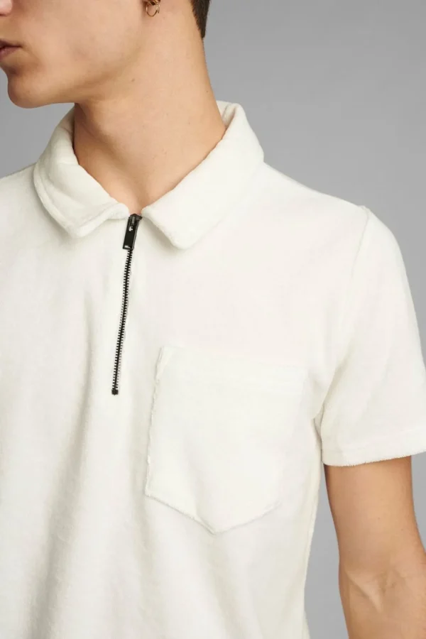 Mand Anerkjendt Akbob Ss Zip Polo - Tofu