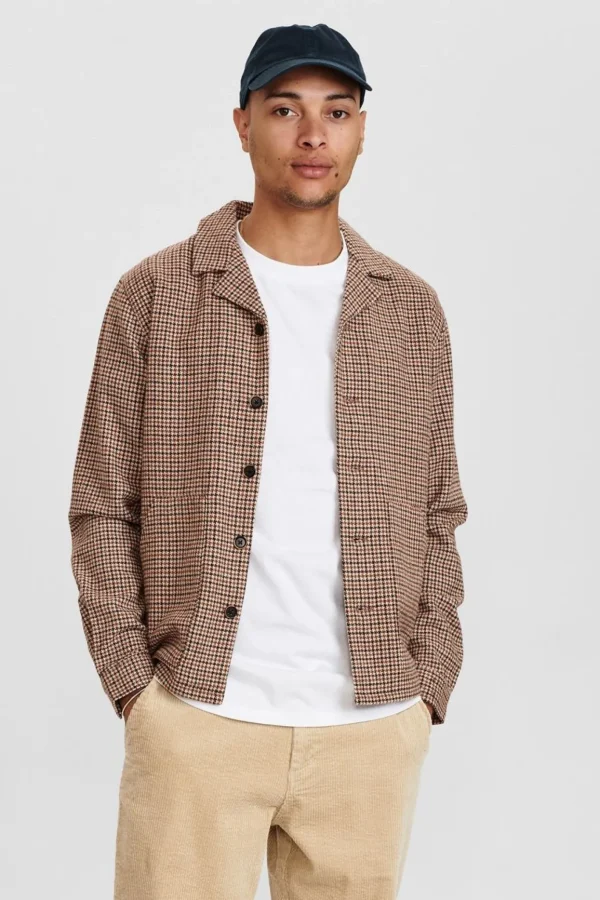 Mand Anerkjendt Akcuba Houndstooth Overshirt - Incense