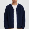 Mand Anerkjendt Akdan Pile Cardigan - Sky Captain