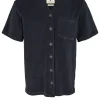 Mand Anerkjendt Akdan S/S Frotte Ss Shirt - Dark Navy