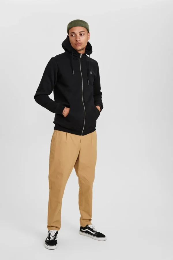 Mand Anerkjendt Akelliot Noos Zip Hoodie - Caviar