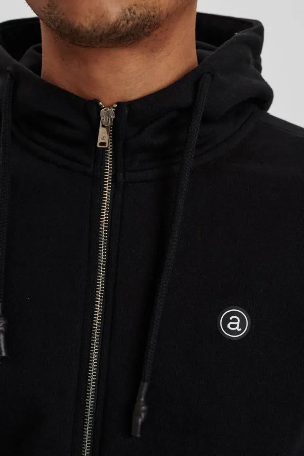 Mand Anerkjendt Akelliot Noos Zip Hoodie - Caviar