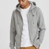 Mand Anerkjendt Akelliott Organic Hoodie Zip - Noos - Light Grey Mel