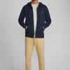 Mand Anerkjendt Akelliott Organic Hoodie Zip - Noos - Sky Captain