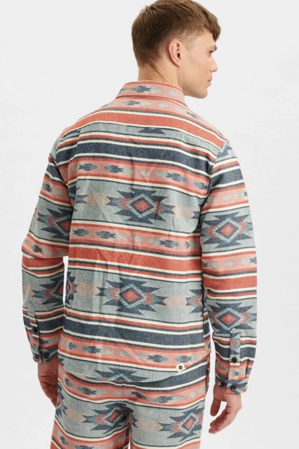 Mand Anerkjendt Akhanky Jacquard Overshirt - Sky Captain