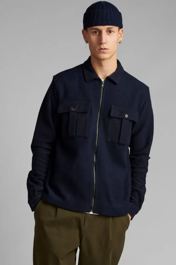 Mand Anerkjendt Akhenry Cardigan Sweat - Sky Captain