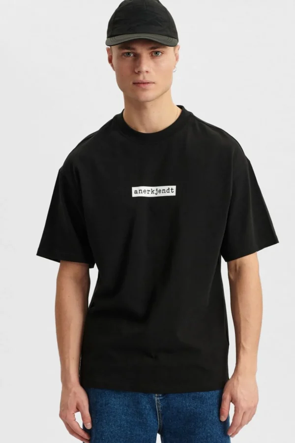 Mand Anerkjendt Akholger Logo T Shirt - Caviar