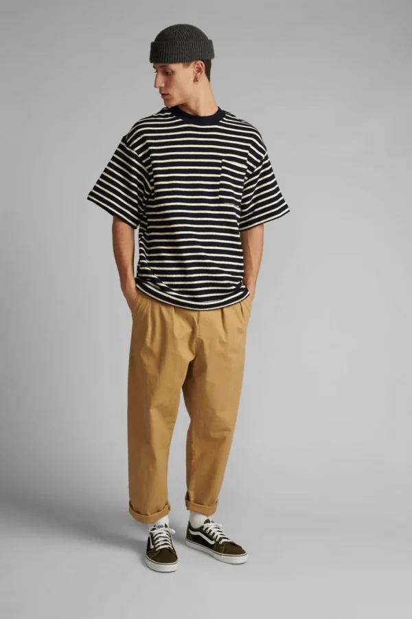 Mand Anerkjendt Akholger Stripe T Shirt - Sky Captain