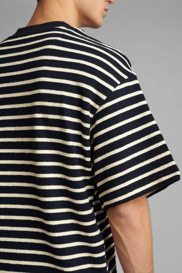 Mand Anerkjendt Akholger Stripe T Shirt - Sky Captain