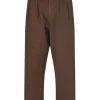 Mand Anerkjendt Akjakob Cotton Pleat Pant - Chocolate Brown