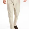 Mand Anerkjendt Akjames Cotton Pleat Pant - Cobblestone