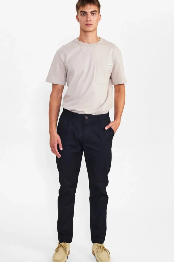 Mand Anerkjendt Akjames Cotton Pleat Pant - Caviar