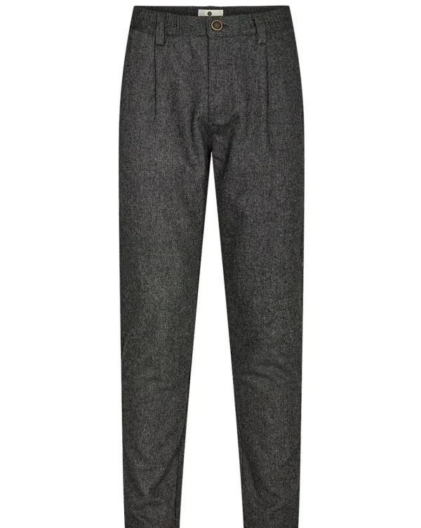 Mand Anerkjendt Akjames Wool Pleat Pants - Dark Grey Mel