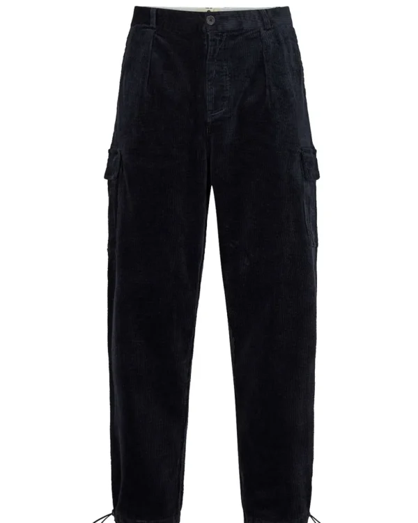 Mand Anerkjendt Akjan Cord Pleat Cargo Pants - Sky Captain