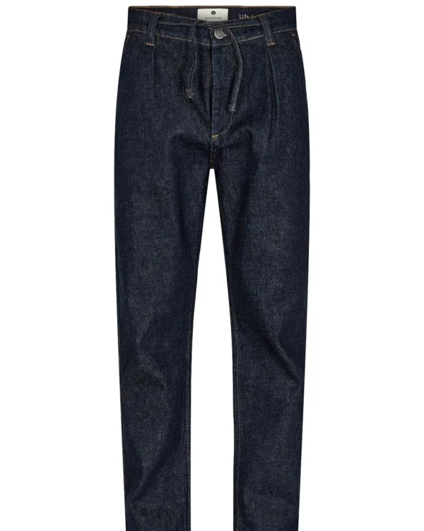 Mand Anerkjendt Akjan Denim Pleat Pants - Raw Denim