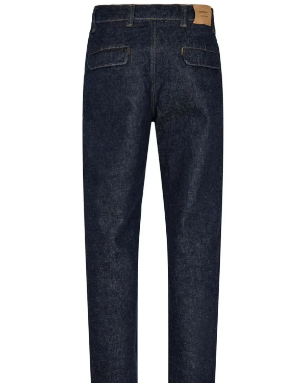 Mand Anerkjendt Akjan Denim Pleat Pants - Raw Denim