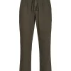 Mand Anerkjendt Akjan Twill Pleat Pants - Forest Night