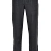 Mand Anerkjendt Akjohn Check Elastic Pants - Dark Grey Mel