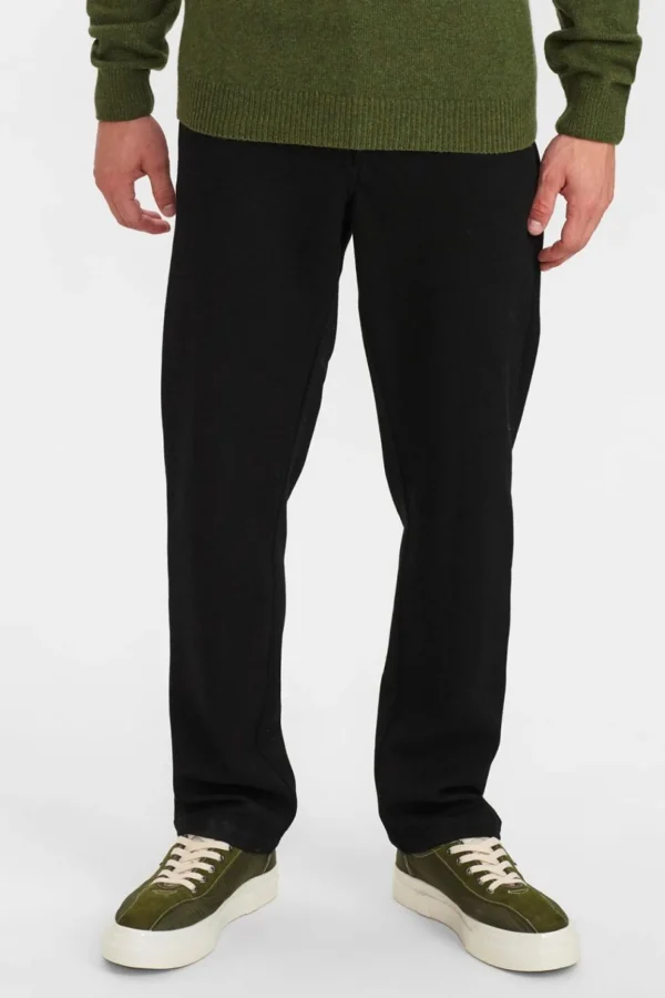 Mand Anerkjendt Akjohn Elastic Solid Pant - Caviar