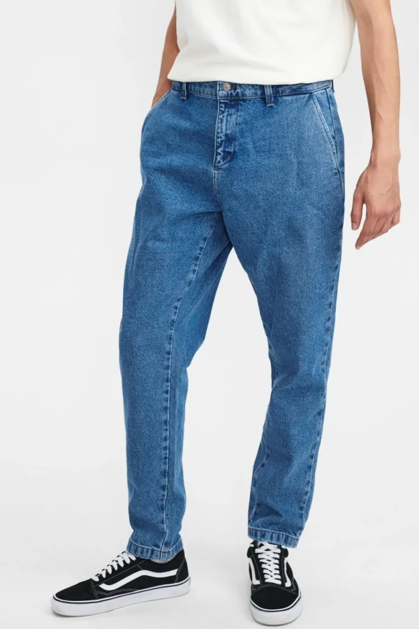 Mand Anerkjendt Akjulius Denim Chino - Medium Blue Denim