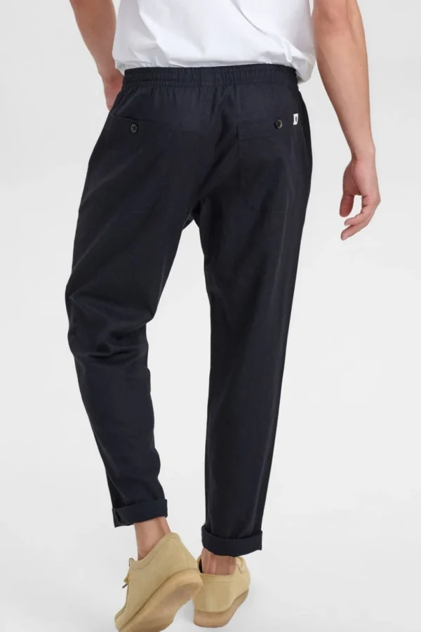 Mand Anerkjendt Akjulius Linen Pant - Dark Navy