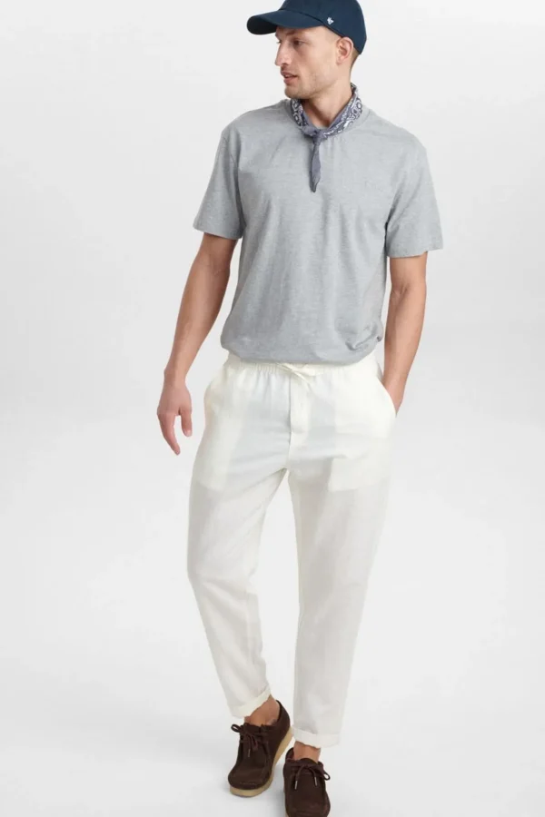 Mand Anerkjendt Akjulius Linen Pant - Tofu