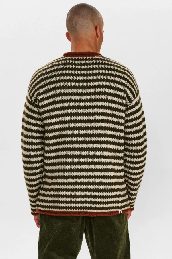 Mand Anerkjendt Akkarl Chunky Cotton Knit - Forest Night