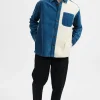 Mand Anerkjendt Akkarsten Cord Block Overshirt - Cornet Blue