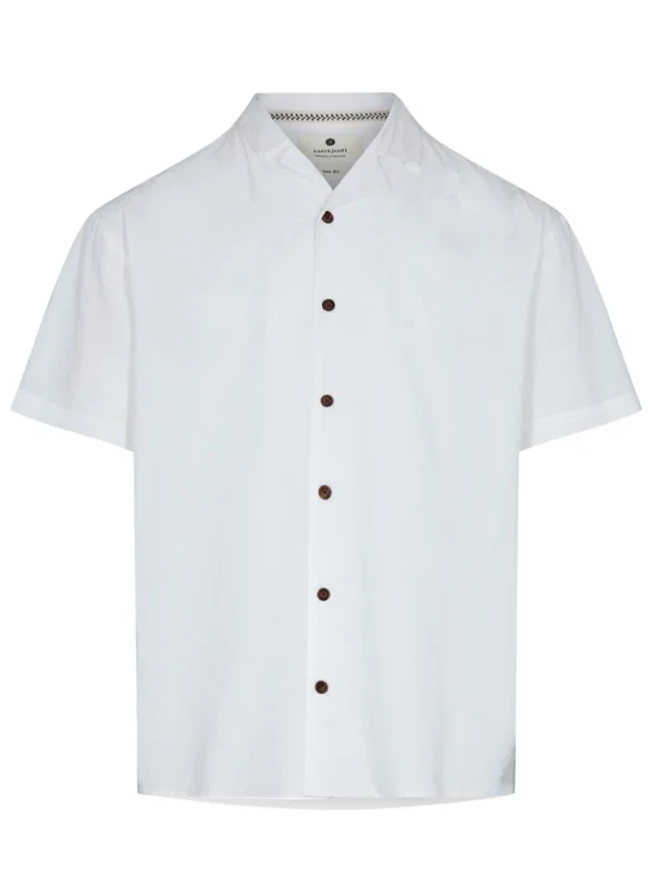 Mand Anerkjendt Akkarsten S/S Seersucker Shirt - Tofu