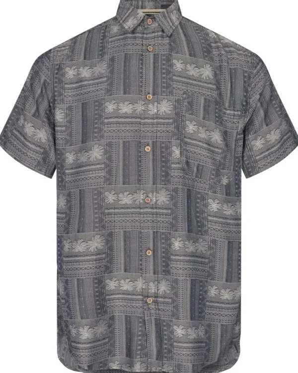 Mand Anerkjendt Akkian Jacquard Shirt - Sky Captain