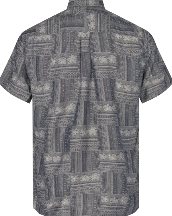 Mand Anerkjendt Akkian Jacquard Shirt - Sky Captain