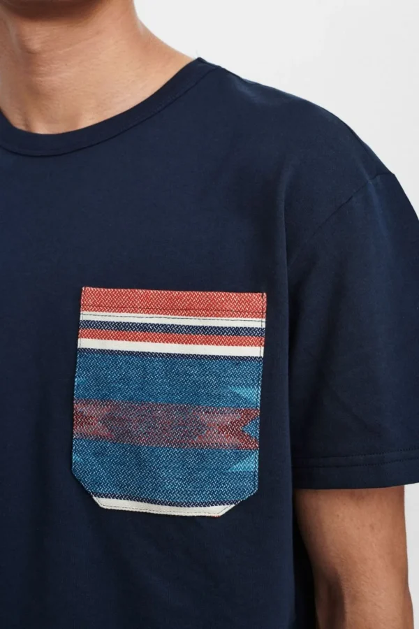 Mand Anerkjendt Akkikki Camoupocket Tee - Sky Captain