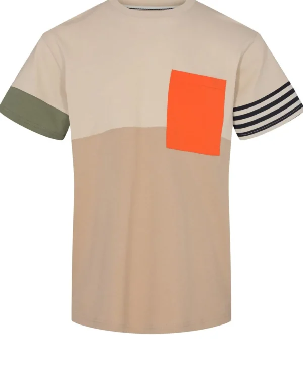 Mand Anerkjendt Akkikki Cb Stripe Tee - Brown Rice