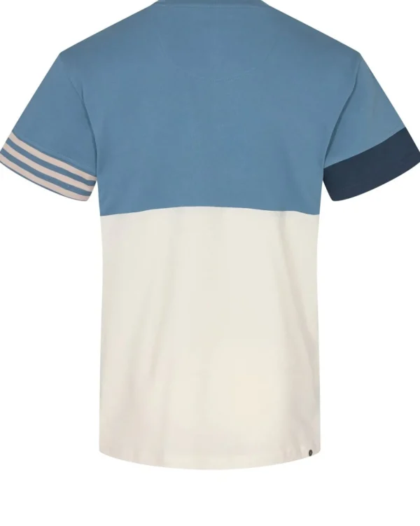 Mand Anerkjendt Akkikki Cb Stripe Tee - Cornet Blue