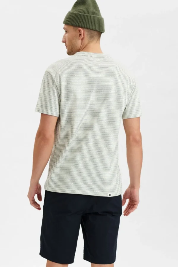 Mand Anerkjendt Akkikki New Stripe Tee - Tofu