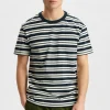 Mand Anerkjendt Akkikki Noos Stripe Tee - Sky Captain