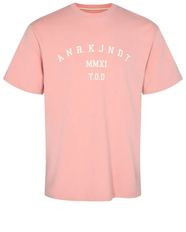 Mand Anerkjendt Akkikki S/S Box Logo Tee - Rose Tan