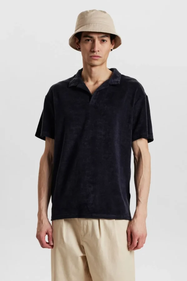 Mand Anerkjendt Akkikki S/S Frotte Cuba - Dark Navy