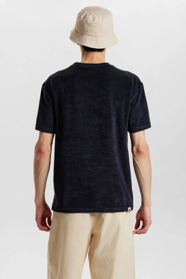 Mand Anerkjendt Akkikki S/S Frotte Tee - Dark Navy