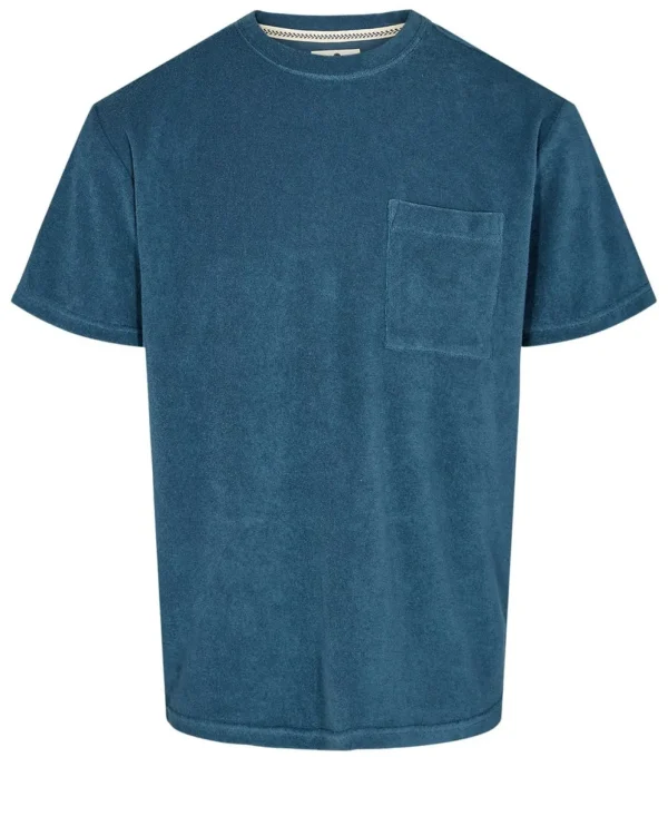 Mand Anerkjendt Akkikki S/S Frotte Tee - Indian Teal