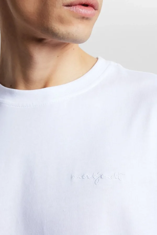 Mand Anerkjendt Akkikki S/S Logo Tee Noos - White